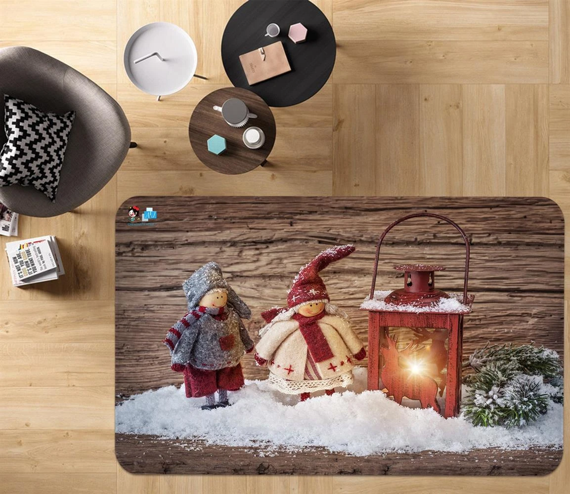 3D Candle Light Snowman Doll 65185 Christmas Non Slip Rug Mat Room Mat Quality Elegant Photo Carpet 5 3D Candle Light Snowman Doll 65185 Christmas Non Slip Rug Mat Room Mat Quality Elegant Photo Carpet - Image 3