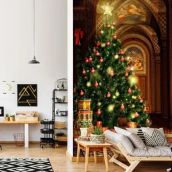 3D Christmas Tree 1551 Wall Murals Woven Paper (need Glue) -Amscan Sales Store ba771f0d5135d6aa16cba12e4bac1fdb