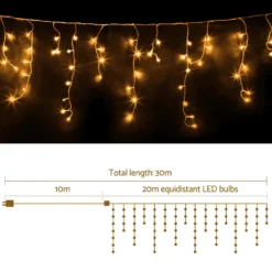 Jingle Jollys 30M Christmas Icicle Lights String Light Outdoor Xmas Lamp Warm -Amscan Sales Store bb04202f1a8392dfec8e6a10b5fa6c63