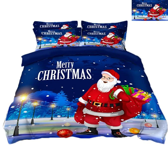 3D Christmas White Beard 64 Bed Pillowcases Quilt Cover Set Bedding Set Pillowcases Duvet Cover KING 3 3D Christmas White Beard 64 Bed Pillowcases Quilt Cover Set Bedding Set Pillowcases Duvet Cover KING