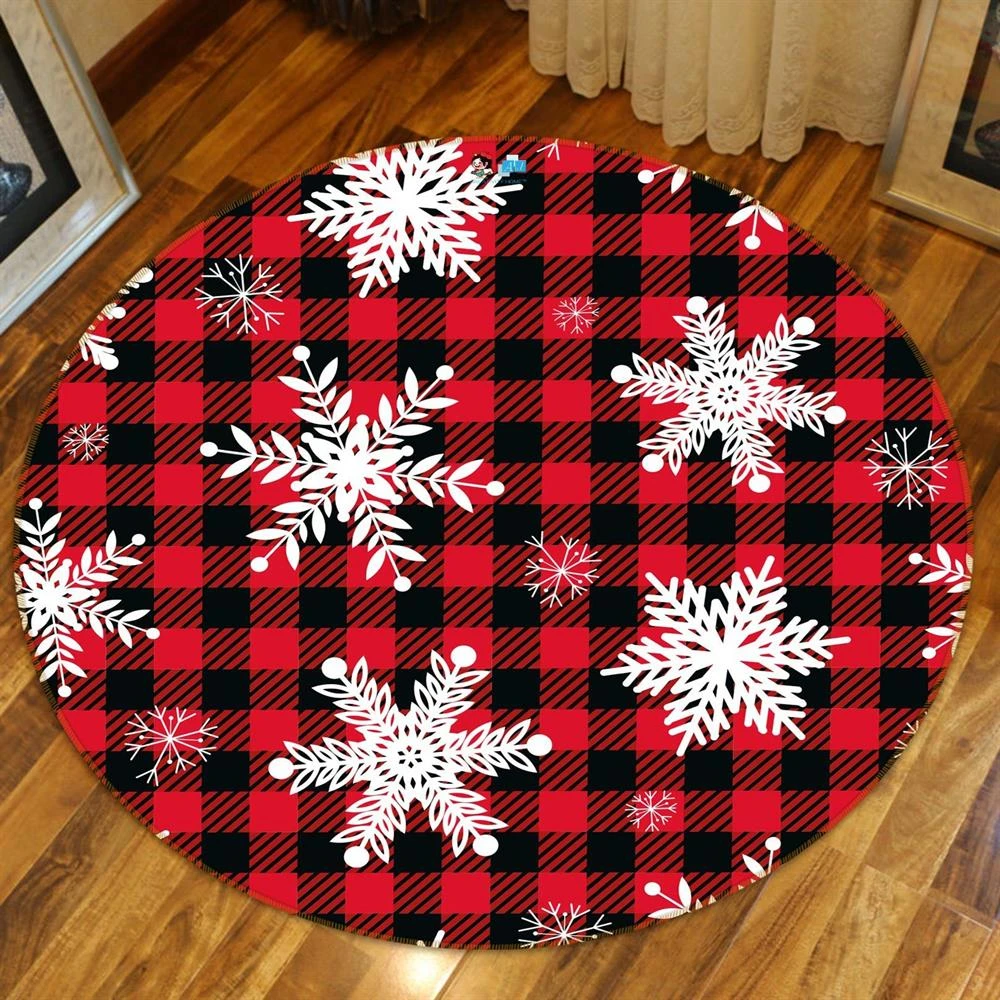 3D Snowflake Red Black Grid 54085 Christmas Round Non Slip Rug Mat Room Mat Quality Elegant Photo Ca 3 3D Snowflake Red Black Grid 54085 Christmas Round Non Slip Rug Mat Room Mat Quality Elegant Photo Ca