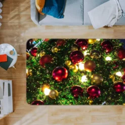 3D Ball 54254 Christmas Non Slip Rug Mat Room Mat Quality Elegant Photo Carpet Xmas