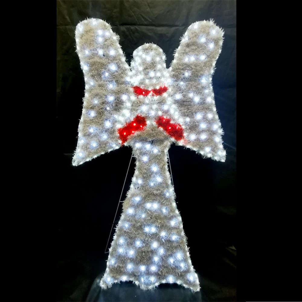 Christmas LED Motif PVC Tinsel Stuffed Angel 150x84cm Indoor Outdoor Display Sign 3 Christmas LED Motif PVC Tinsel Stuffed Angel 150x84cm Indoor Outdoor Display Sign