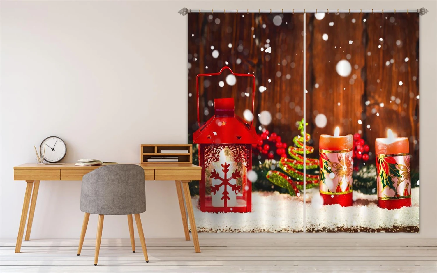 3D Snow Candle 52059 Christmas Blockout Photo Curtain Printing Curtains Drapes Fabric Window Xmas 3 3D Snow Candle 52059 Christmas Blockout Photo Curtain Printing Curtains Drapes Fabric Window Xmas