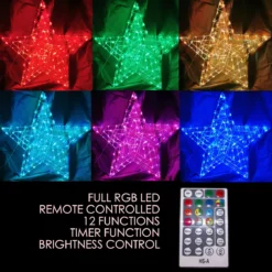 Christmas LED Motif RGB Remote Controlled Animated Star 57x57cm Indoor Outdoor Display Sign 15 Christmas LED Motif RGB Remote Controlled Animated Star 57x57cm Indoor Outdoor Display Sign -Amscan Sales Store c423abe64744d80c00f758305bb0b151