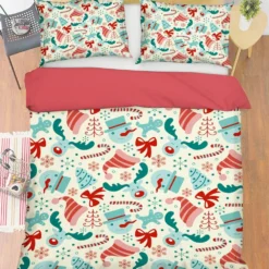 3D Christmas Snowflake Hat 9 Bed Pillowcases Quilt Cover Set Bedding Set Pillowcases Duvet Cover KIN