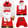 4PCS Christmas Decorations Happy Santa Toilet Seat Cover And Rug Bathroom 1 4PCS Christmas Decorations Happy Santa Toilet Seat Cover And Rug Bathroom -Amscan Sales Store c9291a6be7ad2581da085876b65bd3da