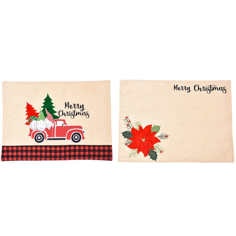 2 Pack Christmas Family Holiday Party Decorations Non-Slip Heat-Resistant Washable Table Placemat 6 2 Pack Christmas Family Holiday Party Decorations Non-Slip Heat-Resistant Washable Table Placemat - Image 4
