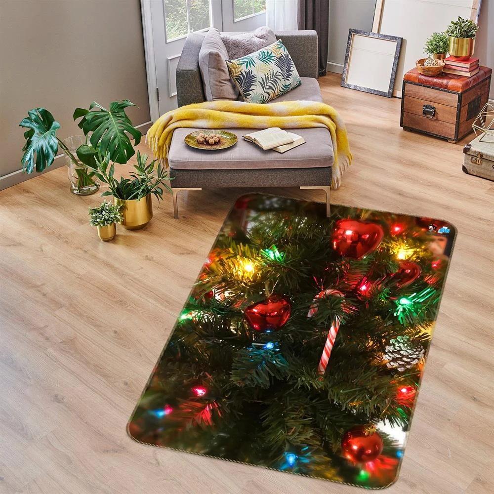 3D Tree Colored Balls 55051 Christmas Non Slip Rug Mat Room Mat Quality Elegant Photo Carpet Xmas 4 3D Tree Colored Balls 55051 Christmas Non Slip Rug Mat Room Mat Quality Elegant Photo Carpet Xmas - Image 2