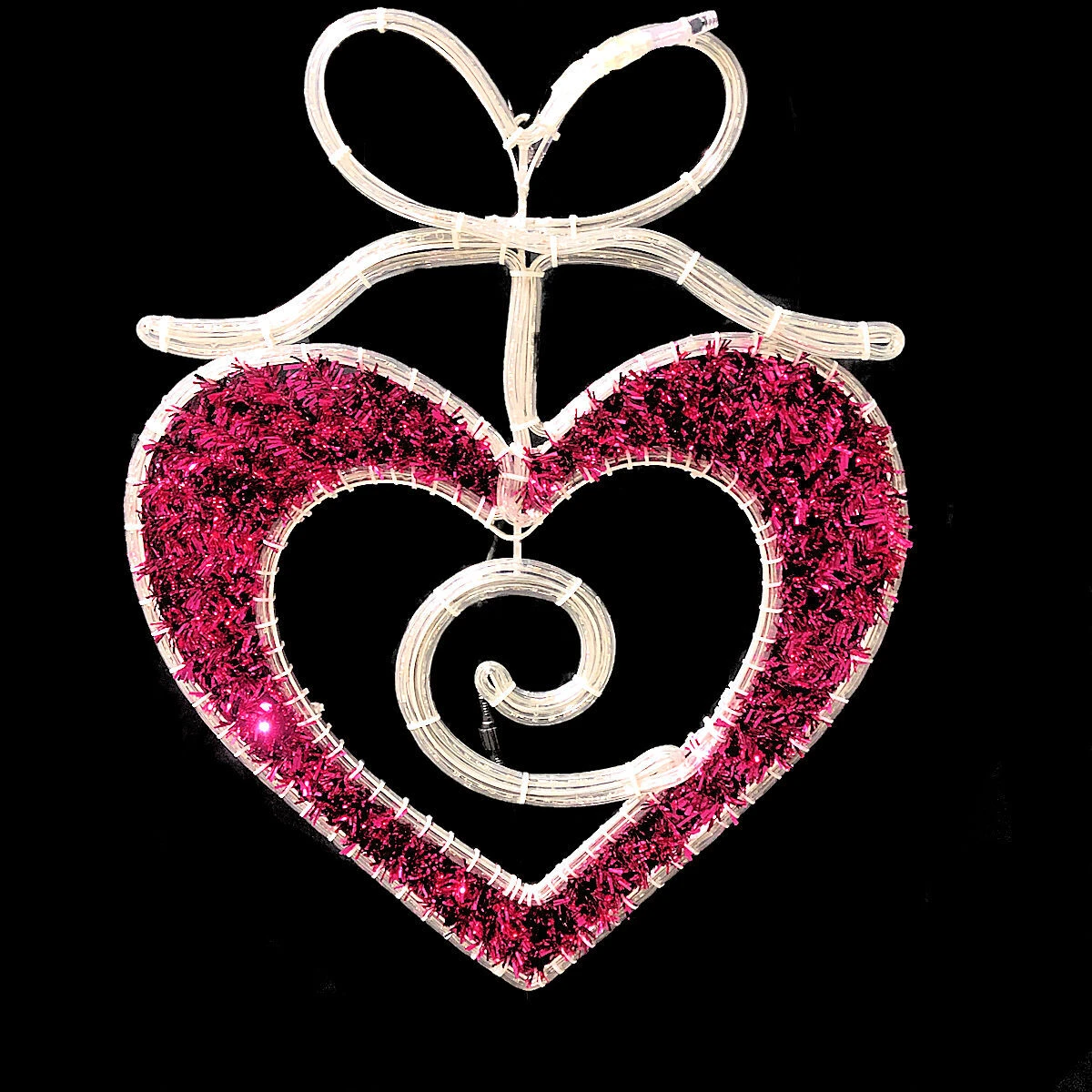 Christmas Complete Pink Heart With Bow Rope Light Motif 62cm - Pink, White 7 Christmas Complete Pink Heart With Bow Rope Light Motif 62cm - Pink, White - Image 5
