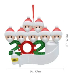2020 Christmas Tree Hanging Ornament Kit Personalized 7 Family Members Names Decoration -Amscan Sales Store cab35da261c9439169bcab5083f34580