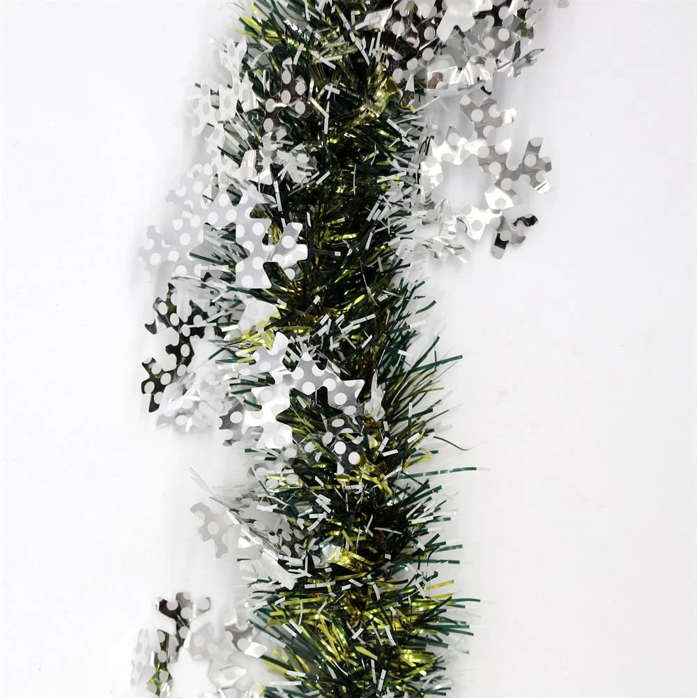 5x 2.5m Christmas Tinsel Xmas Garland Sparkly Snowflake Party Natural Home Décor - Snow In Black/Gol 3 5x 2.5m Christmas Tinsel Xmas Garland Sparkly Snowflake Party Natural Home Décor - Snow In Black/Gol