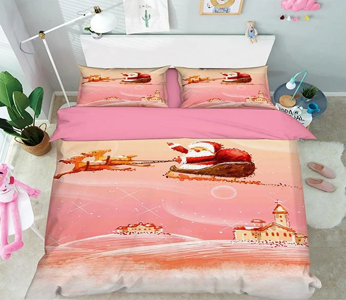 3D Christmas Gift 030 Bed Pillowcases Quilt Cover Set Bedding Set Pillowcases Duvet Cover KING SINGL 5 3D Christmas Gift 030 Bed Pillowcases Quilt Cover Set Bedding Set Pillowcases Duvet Cover KING SINGL - Image 3