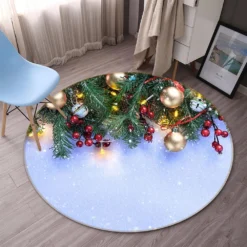 3D Branches Golden Ball Pendant 54171 Christmas Round Non Slip Rug Mat Room Mat Quality Elegant Phot 7 3D Branches Golden Ball Pendant 54171 Christmas Round Non Slip Rug Mat Room Mat Quality Elegant Phot -Amscan Sales Store cceb1bb64b078533da86dcfd0a6eef40