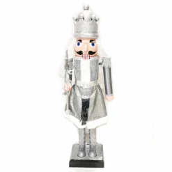 110cm Musical Animated Moving Silver Nutcracker Sings Jingle Bells Christmas Decoration 8 110cm Musical Animated Moving Silver Nutcracker Sings Jingle Bells Christmas Decoration -Amscan Sales Store cd44814fd582cc50efafaff3ef505cb7