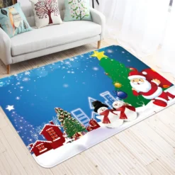 3D Snowman Santa 65173 Christmas Non Slip Rug Mat Room Mat Quality Elegant Photo Carpet Xmas