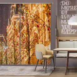 3D String Lights Building 52082 Christmas Blockout Photo Curtain Printing Curtains Drapes Fabric Win -Amscan Sales Store cf1dcd9183be041561f91bb3f8e21e6a