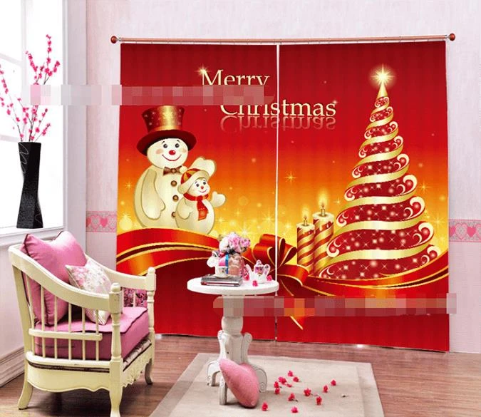 3D Christmas Candles 2060 Blockout Photo Curtain Printing Curtains Drapes Fabric Window 6 3D Christmas Candles 2060 Blockout Photo Curtain Printing Curtains Drapes Fabric Window - Image 4
