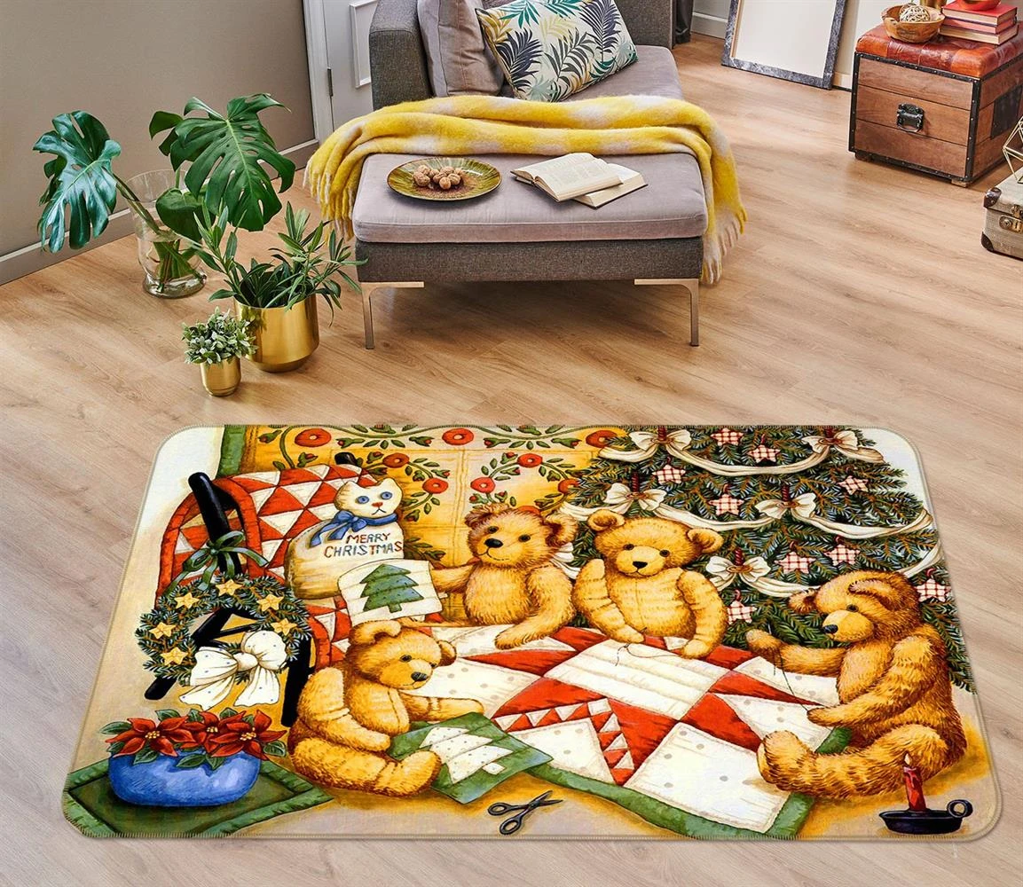 3D Bear Christmas Fift 33154 Non Slip Rug Mat Room Mat Quality Elegant Photo Carpet 4 3D Bear Christmas Fift 33154 Non Slip Rug Mat Room Mat Quality Elegant Photo Carpet - Image 2