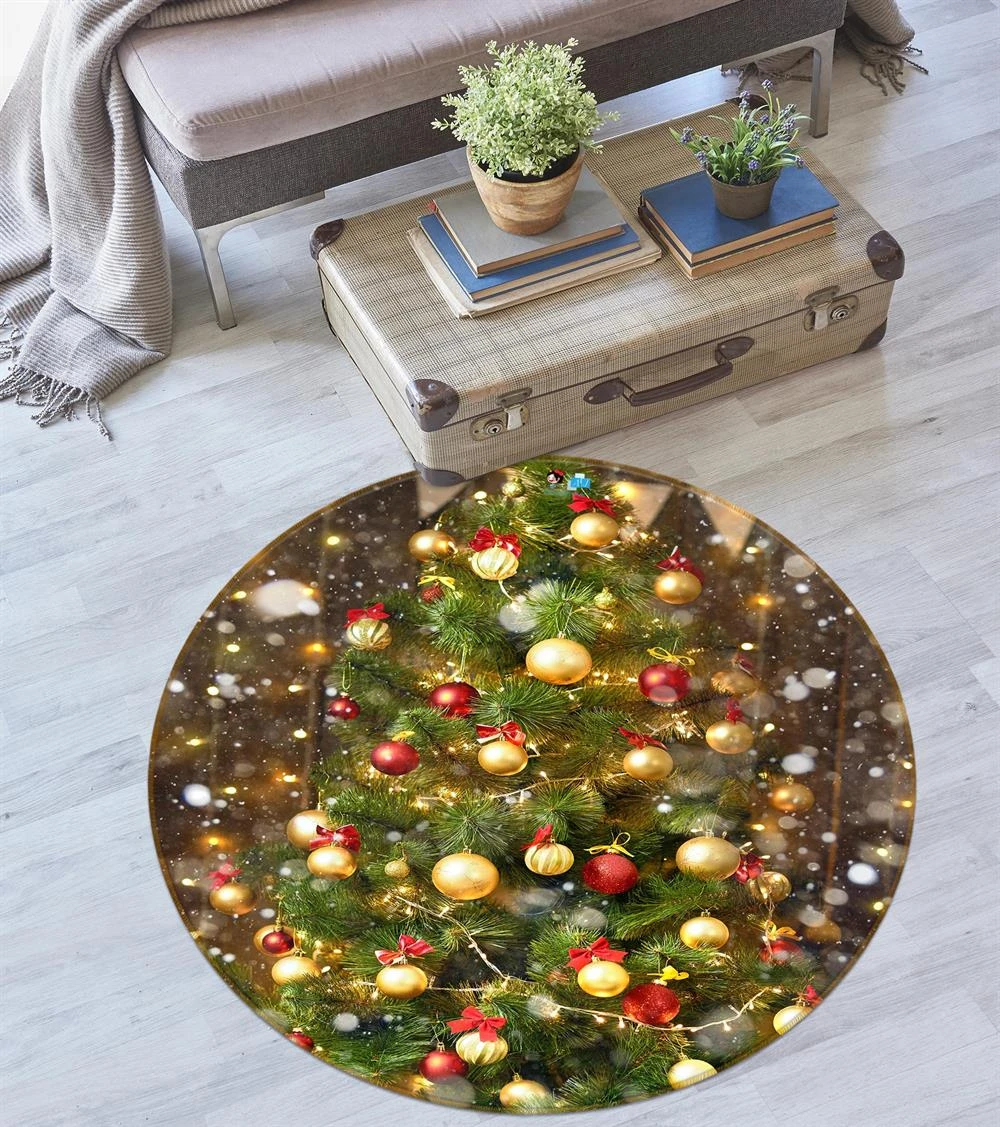 3D Tree Ball 54070 Christmas Round Non Slip Rug Mat Room Mat Quality Elegant Photo Carpet Xmas 3 3D Tree Ball 54070 Christmas Round Non Slip Rug Mat Room Mat Quality Elegant Photo Carpet Xmas