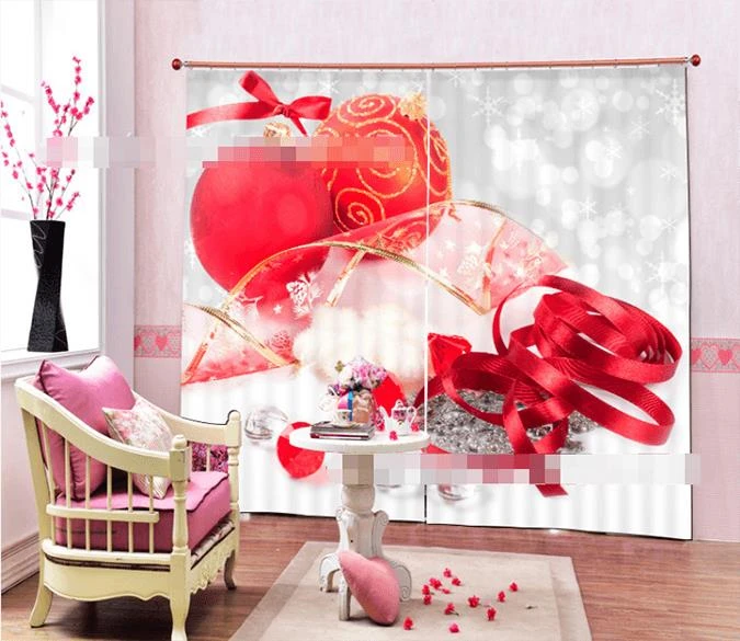 3D Christmas Decorations 2035 Blockout Photo Curtain Printing Curtains Drapes Fabric Window 6 3D Christmas Decorations 2035 Blockout Photo Curtain Printing Curtains Drapes Fabric Window - Image 4