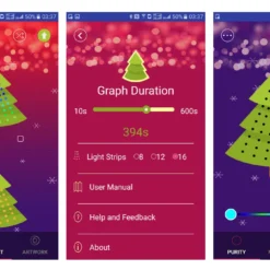 Smart WiFi APP Controlled RGB Indoor Christmas Tree Light For 6-7.5ft Trees