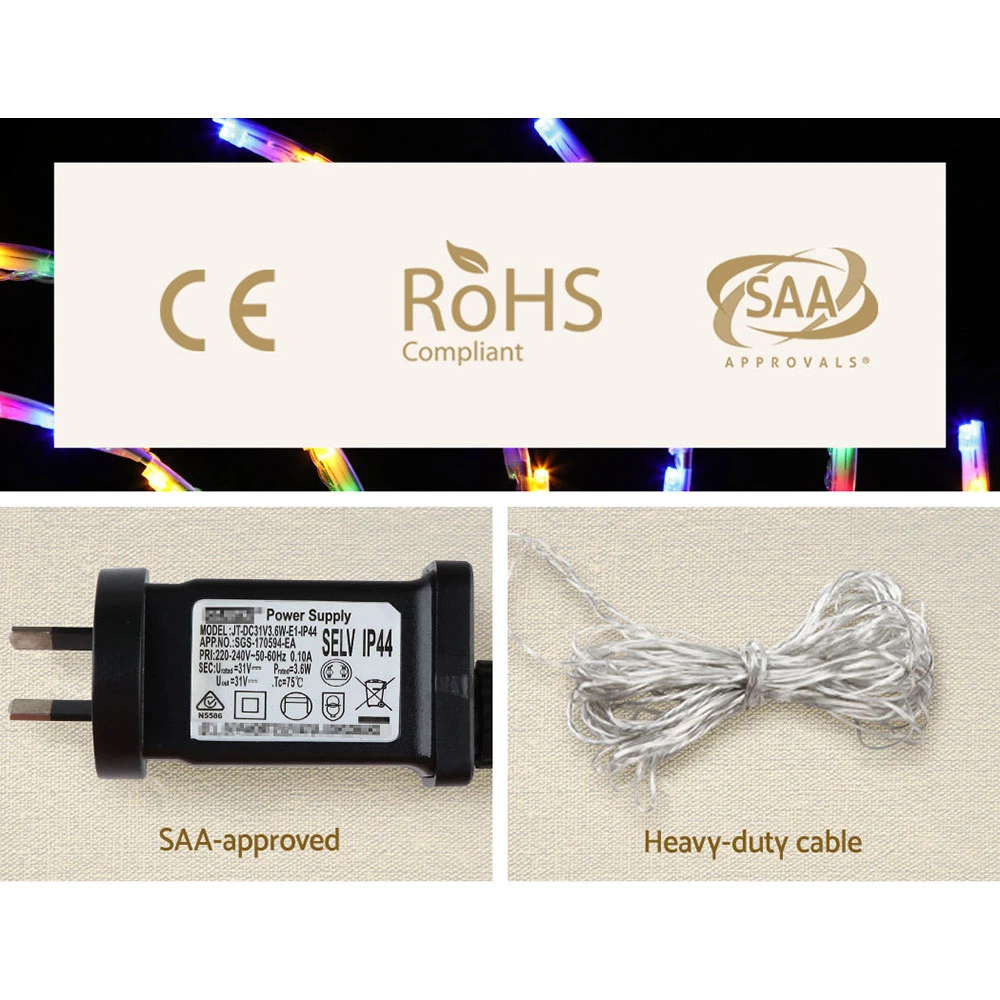 Jingle Jollys Christmas Motif Lights LED Spinner Rope Light Outdoor Decorations 9 Jingle Jollys Christmas Motif Lights LED Spinner Rope Light Outdoor Decorations - Image 7