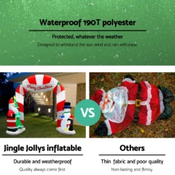 Jingle Jollys Christmas Inflatable Santa Archway 3M Outdoor Decorations Lights 13 Jingle Jollys Christmas Inflatable Santa Archway 3M Outdoor Decorations Lights -Amscan Sales Store d94684d832ff151d52735545717a3884