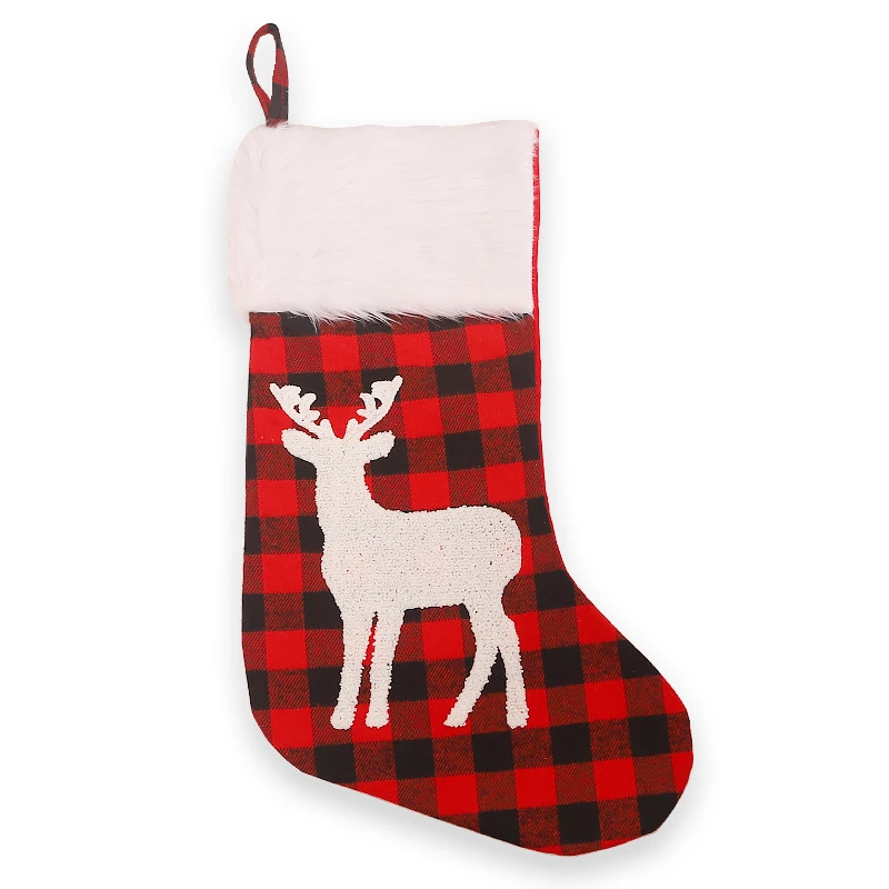 Christmas Family Holiday Party Decorations Stockings Xmas Stockings Gift Bag Candy Bag,Deer 4 Christmas Family Holiday Party Decorations Stockings Xmas Stockings Gift Bag Candy Bag,Deer - Image 2