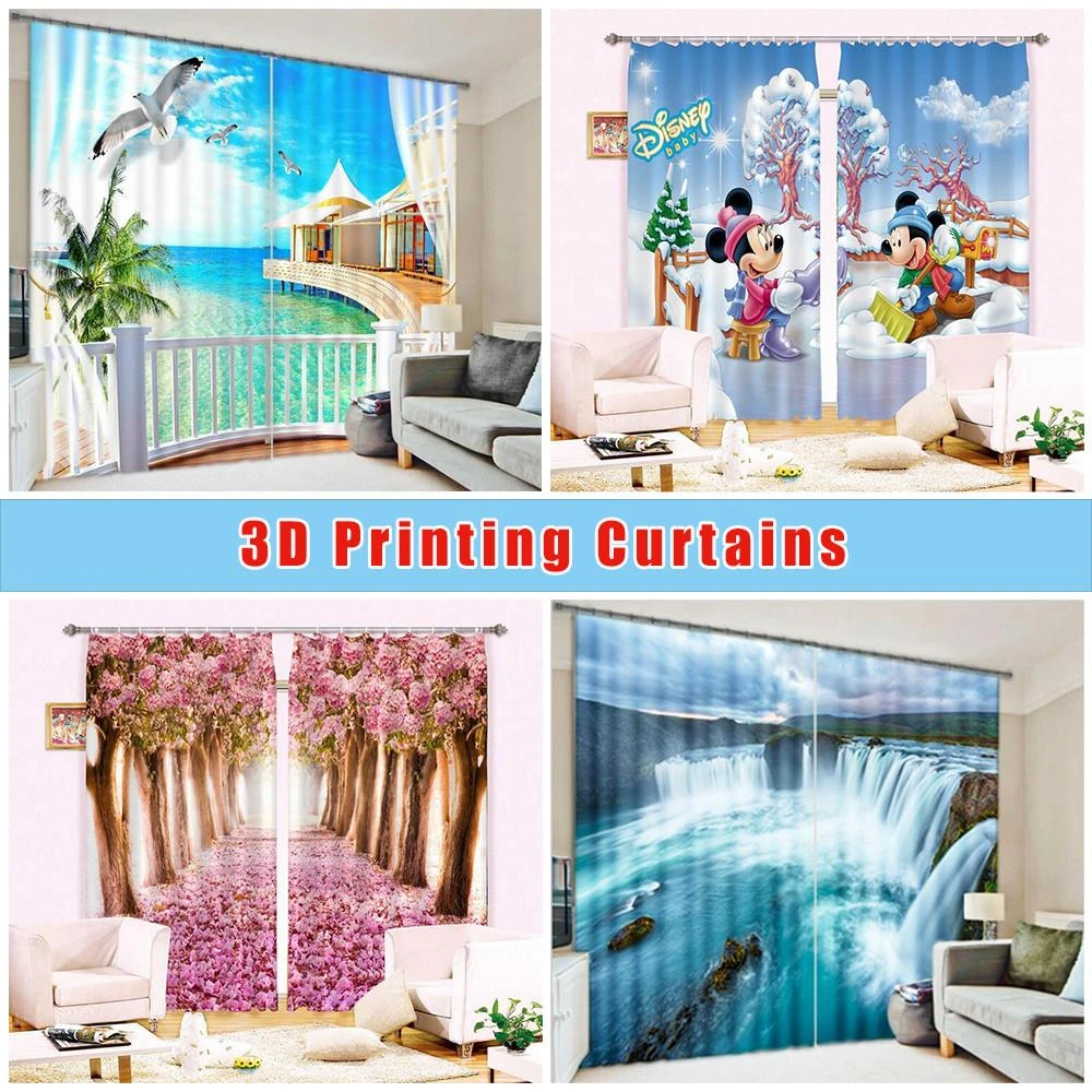 3D Forest Christmas Tree 515 Blockout Photo Curtain Printing Curtains Drapes Fabric Window 5 3D Forest Christmas Tree 515 Blockout Photo Curtain Printing Curtains Drapes Fabric Window - Image 3