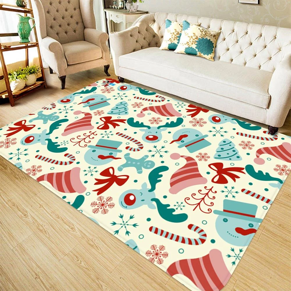 3D Hat Snowman Deer 65177 Christmas Non Slip Rug Mat Room Mat Quality Elegant Photo Carpet Xmas 4 3D Hat Snowman Deer 65177 Christmas Non Slip Rug Mat Room Mat Quality Elegant Photo Carpet Xmas - Image 2