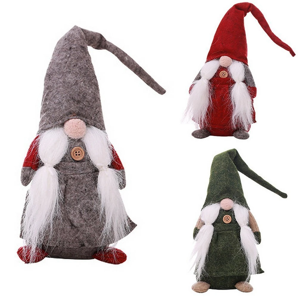 3PCS Christmas Santa Faceless Doll Plush Ornament Xmas Home Party Décor Kids Toy 3 3PCS Christmas Santa Faceless Doll Plush Ornament Xmas Home Party Décor Kids Toy
