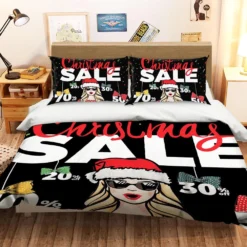 3D Christmas Woman 038 Bed Pillowcases Quilt Cover Set Bedding Set Pillowcases Duvet Cover KING SING