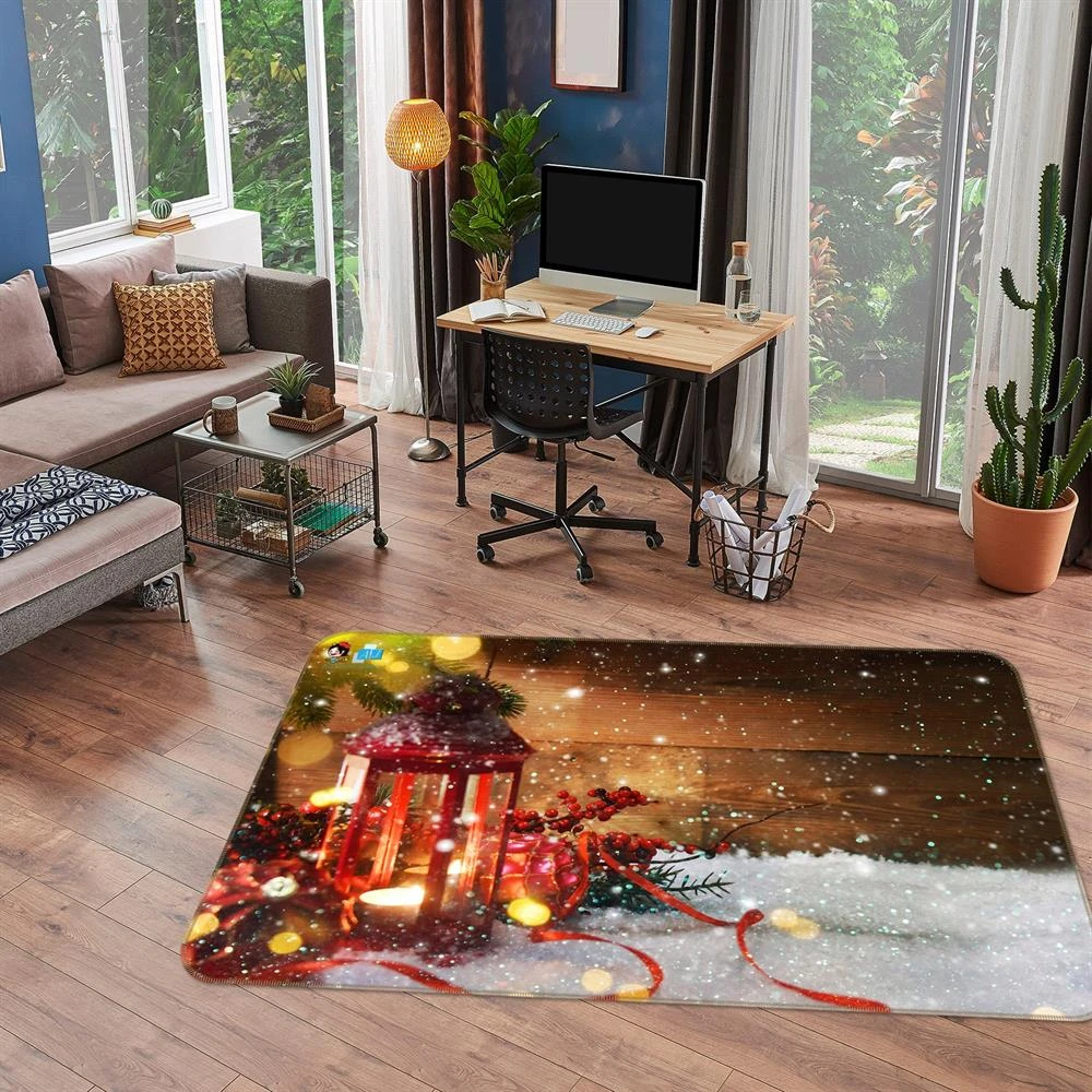 3D Snow Candle 55085 Christmas Non Slip Rug Mat Room Mat Quality Elegant Photo Carpet Xmas 5 3D Snow Candle 55085 Christmas Non Slip Rug Mat Room Mat Quality Elegant Photo Carpet Xmas - Image 3