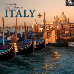 Italy - 2022 Premium Square Wall Calendar 16 Months New Year Christmas Gift