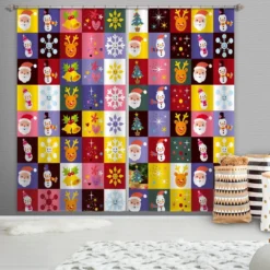 3D Colored Square Snowman Santa 52001 Christmas Blockout Photo Curtain Printing Curtains Drapes Fabr 7 3D Colored Square Snowman Santa 52001 Christmas Blockout Photo Curtain Printing Curtains Drapes Fabr -Amscan Sales Store e44dc1da0571a439b5a9a26c6aac17a4