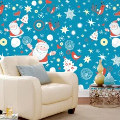 3D Smile Father Christmas 53 Wallpaper Mural Wall Mural Wall Murals Removable Wallpaper Woven Paper