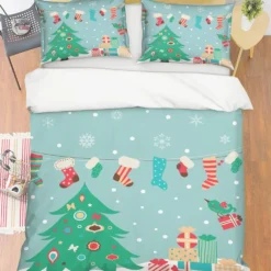 Amscan Sales Store 19 3D Cartoon Christmas Tree 22 Bed Pillowcases Quilt Cover Set Bedding Set Pillowcases Duvet Cover KIN