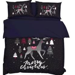3D Deer Christmas Tree 11189 Bed Pillowcases Quilt Cover Set Bedding Set Pillowcases Duvet Cover KIN
