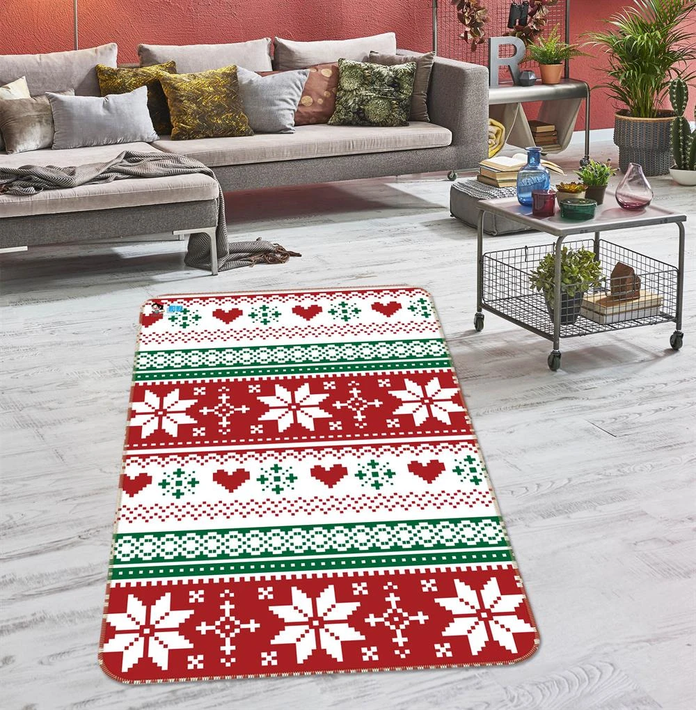 3D Snowflake Pattern 55154 Christmas Non Slip Rug Mat Room Mat Quality Elegant Photo Carpet Xmas 4 3D Snowflake Pattern 55154 Christmas Non Slip Rug Mat Room Mat Quality Elegant Photo Carpet Xmas - Image 2