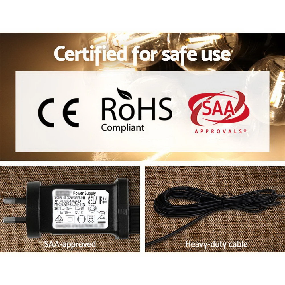 Jingle Jollys 23m LED Festoon String Lights Kits Wedding Party Christmas Outdoor Decorations 7 Jingle Jollys 23m LED Festoon String Lights Kits Wedding Party Christmas Outdoor Decorations - Image 6