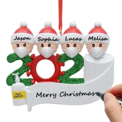 2020 Christmas Tree Hanging Ornament Kit Personalized 4 Family Members Names Decoration 9 2020 Christmas Tree Hanging Ornament Kit Personalized 4 Family Members Names Decoration -Amscan Sales Store f1a6f6620a95d57fd802f7c6bf937b91
