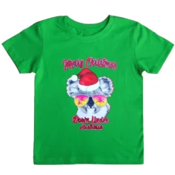 New Funny Adult Xmas Christmas T Shirt Tee Mens Womens 100% Cotton Jolly Ugly - Koala Sunglass (Gree