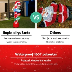 Jingle Jollys Christmas Inflatable Candy Pole 2.4M Lights Outdoor Decorations -Amscan Sales Store f60b7669a0a709fe341c85e4fc6453f9