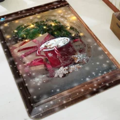 3D Red Cup 55157 Christmas Non Slip Rug Mat Room Mat Quality Elegant Photo Carpet Xmas