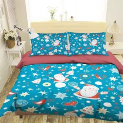 Amscan Sales Store 11 3D Christmas Little Old Man 38 Bed Pillowcases Quilt Cover Set Bedding Set Pillowcases Duvet Cover K