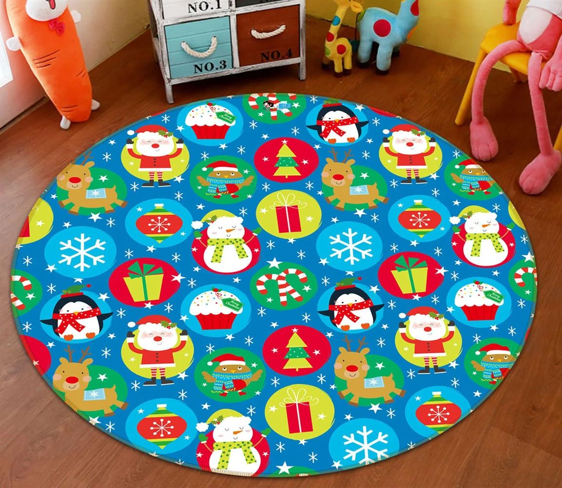 3D Snowman Penguin Circle Pattern 54200 Christmas Round Non Slip Rug Mat Room Mat Quality Elegant Ph 3 3D Snowman Penguin Circle Pattern 54200 Christmas Round Non Slip Rug Mat Room Mat Quality Elegant Ph