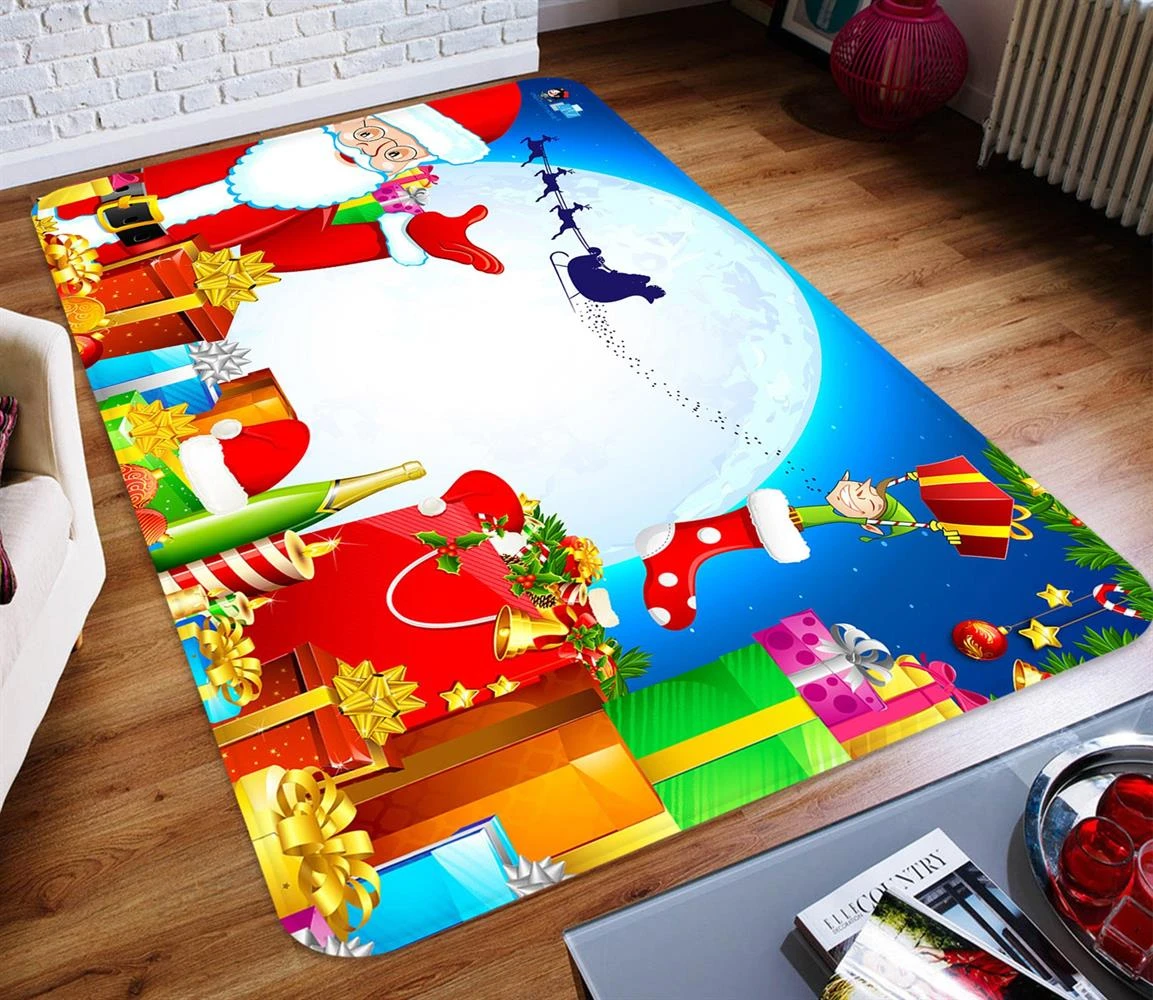3D Santa Gift 65199 Christmas Non Slip Rug Mat Room Mat Quality Elegant Photo Carpet Xmas 5 3D Santa Gift 65199 Christmas Non Slip Rug Mat Room Mat Quality Elegant Photo Carpet Xmas - Image 3