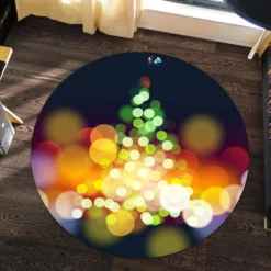 3D Aperture Tree 66013 Christmas Round Non Slip Rug Mat Room Mat Quality Elegant Photo Carpet Xmas